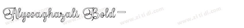 Alyssaghazali Bold字体转换